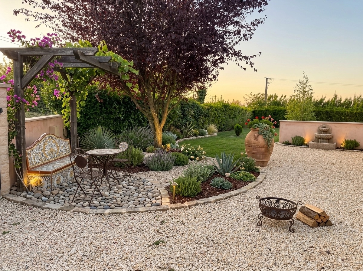 Landscape design in Mediterranean Yard style — Yard by GenRoom AI