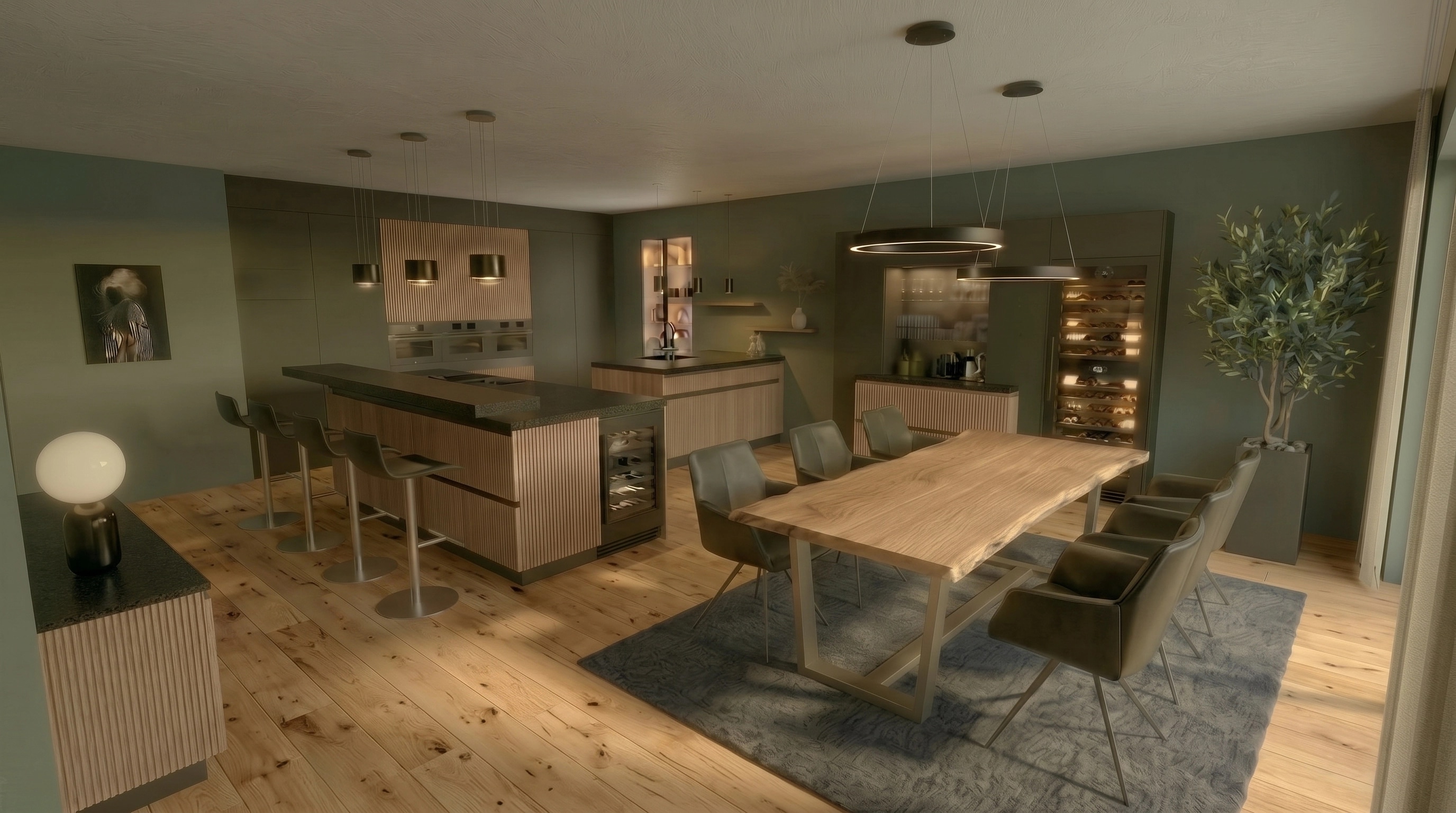 Kitchen interior in no_style style — photo by GenRoom AI