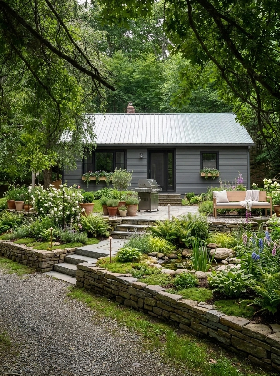 Landscape design in Scandinavian Garden style — Yard by GenRoom AI