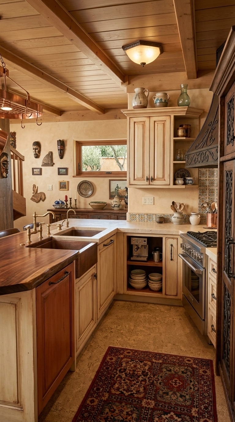 Kitchen interior in Mediterranean style — photo by GenRoom AI
