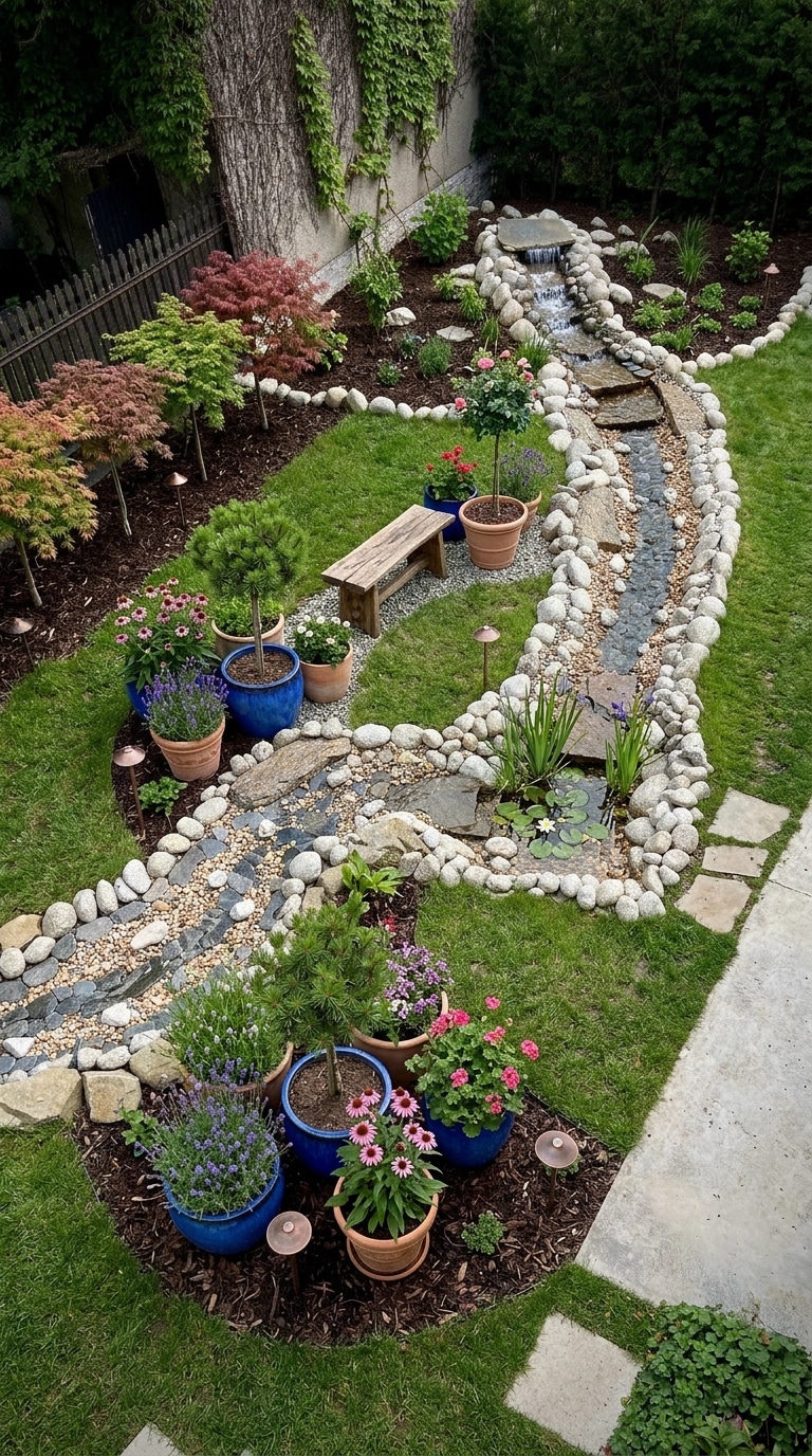 Landscape design in Eco Natural Garden style — Yard by GenRoom AI