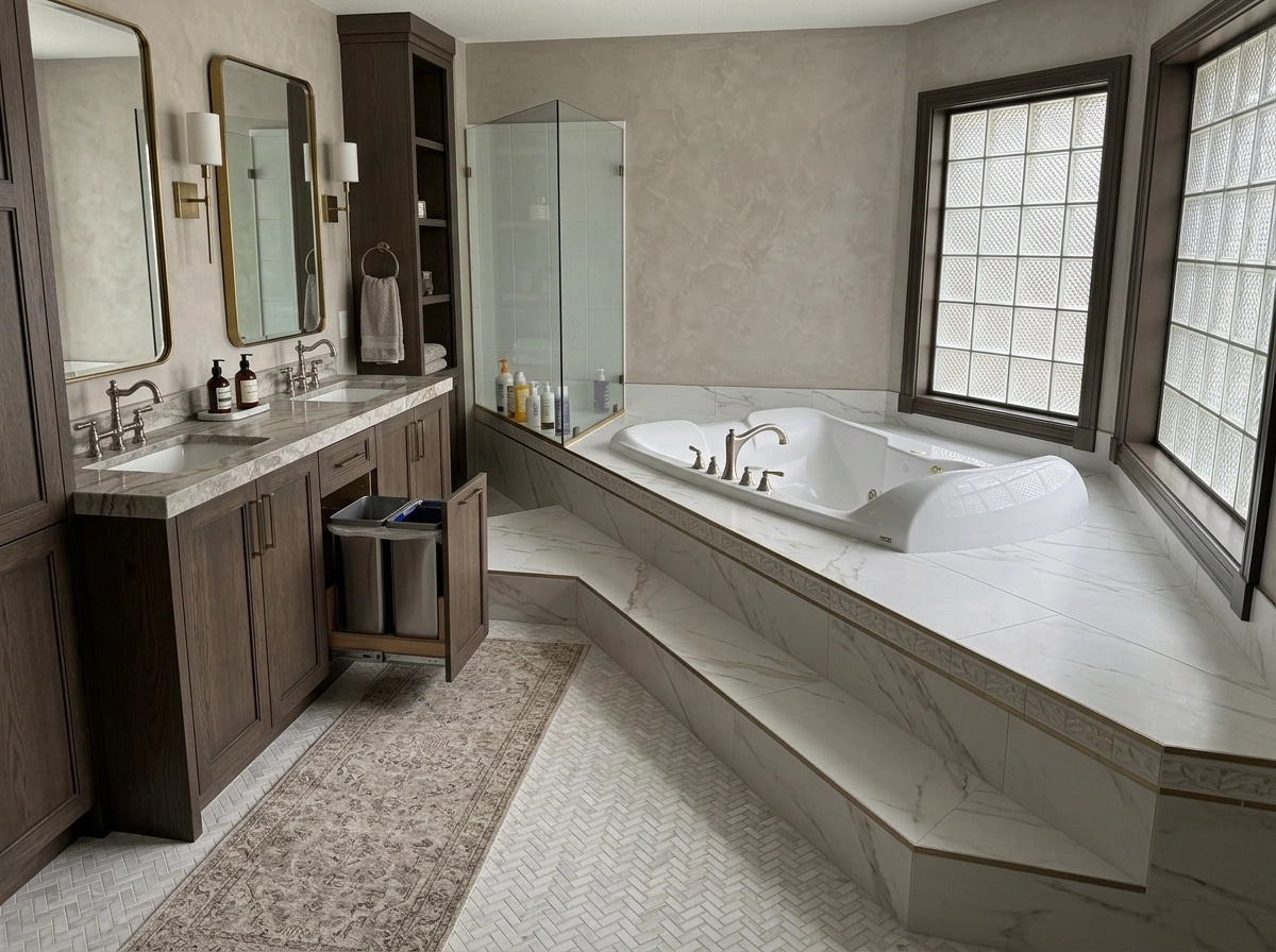 Interior design in Transitional style — Bathroom by GenRoom AI