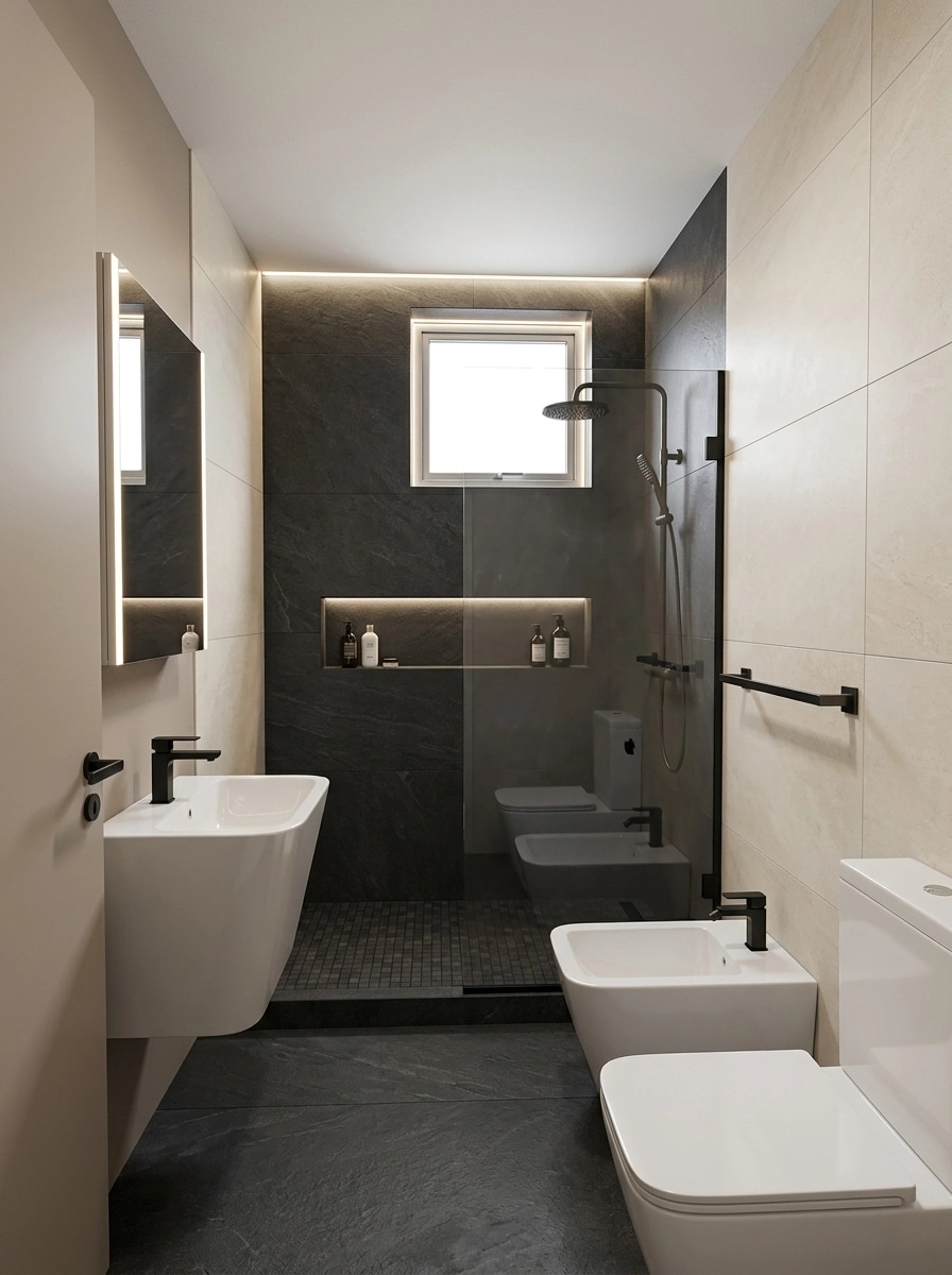Interior design in Contemporary style — Bathroom by GenRoom AI