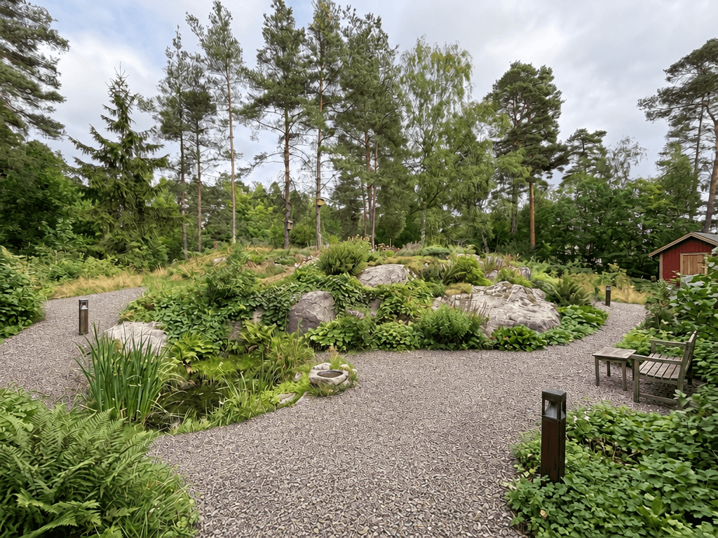 Landscape design in Eco Natural Garden style — Yard by GenRoom AI