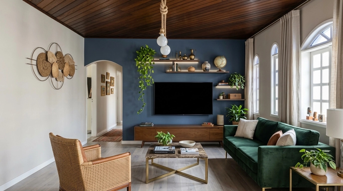 Interior design in Eclectic style — Living Room by GenRoom AI