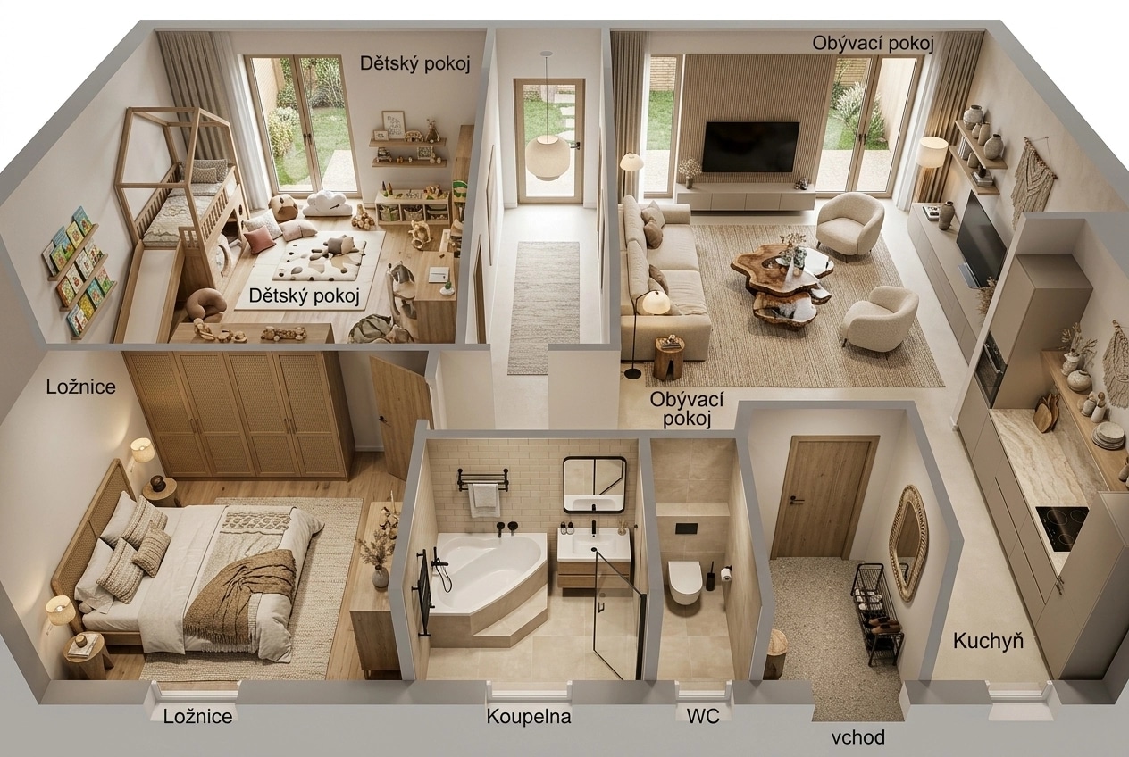 Interior design in Contemporary style — Living Room by GenRoom AI