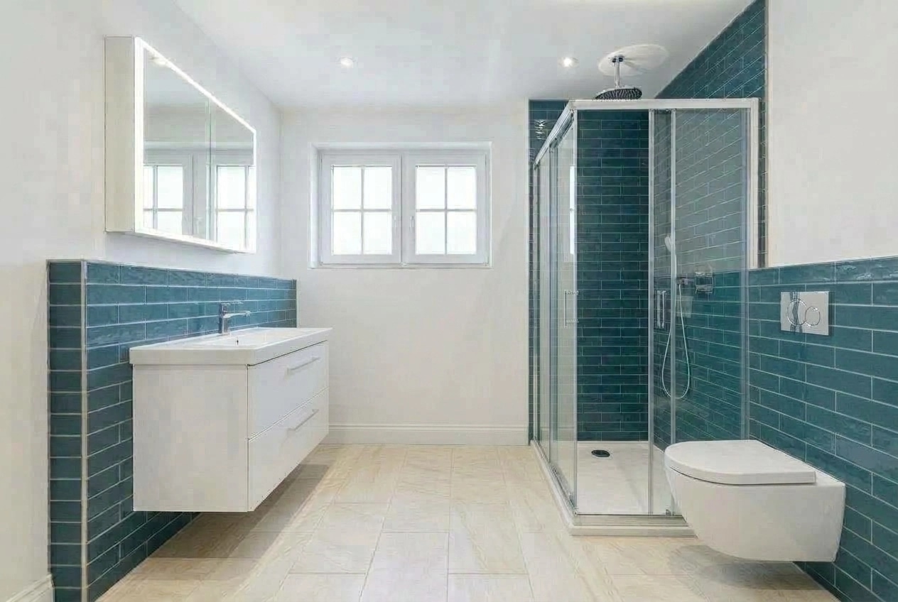 Transitional Badezimmer design — interior photo by GenRoom AI