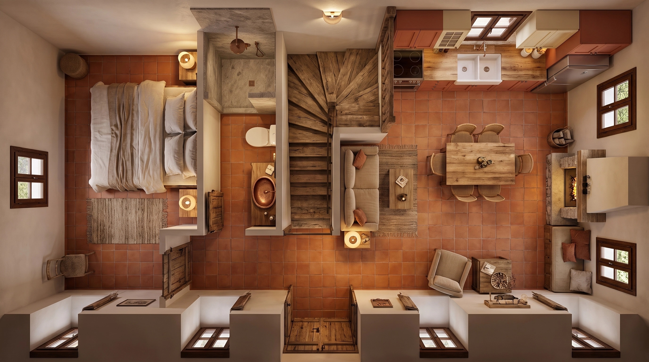 Mediterranean Living Room design — interior photo by GenRoom AI