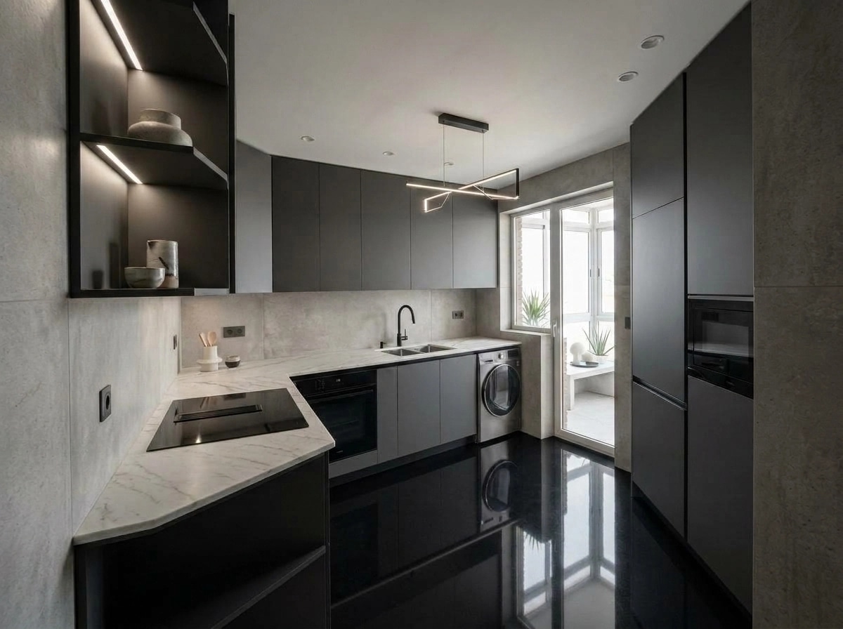 Minimalism Kitchen design — interior photo by GenRoom AI