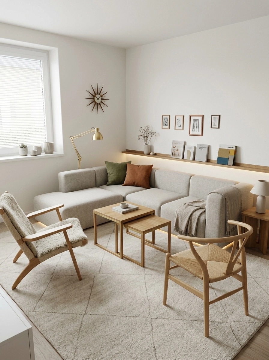 Interior design in Scandinavian style — Living Room by GenRoom AI