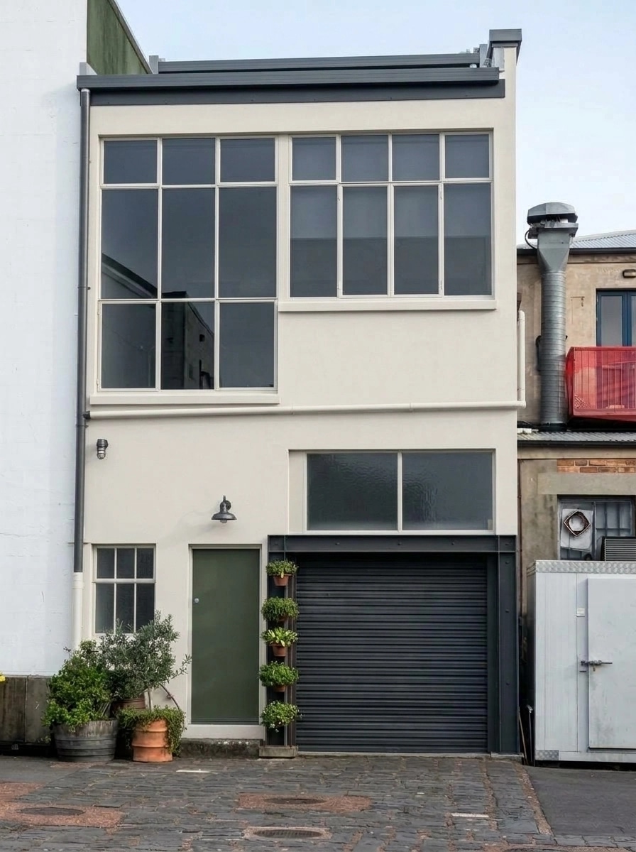 Facade design in Loft Facade style — photo by GenRoom AI
