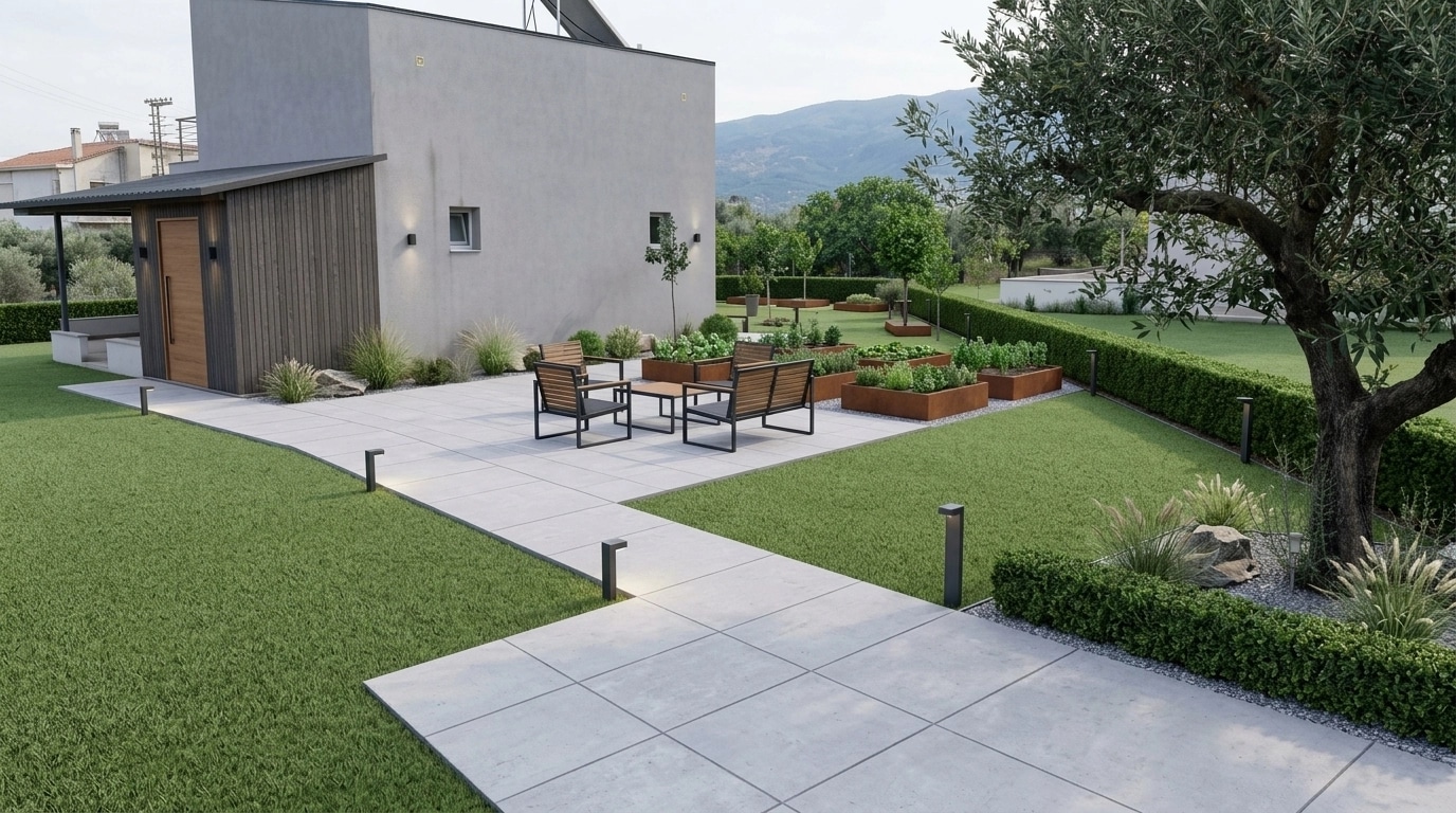 Landscape design in Minimalist Yard style — Yard by GenRoom AI