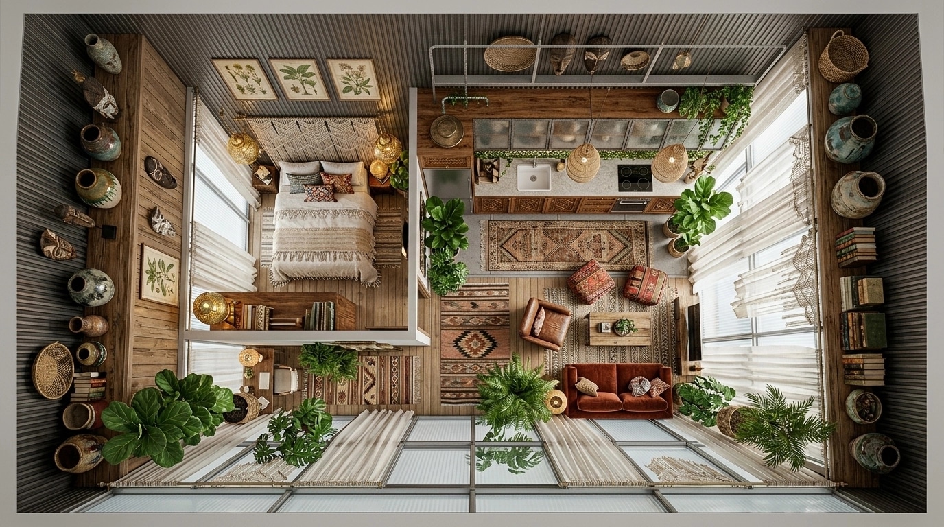 Interior design in Bohemian style — other by GenRoom AI
