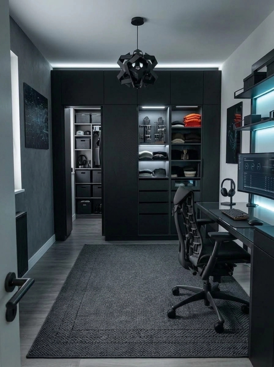 Blacktec Bedroom design — interior photo by GenRoom AI