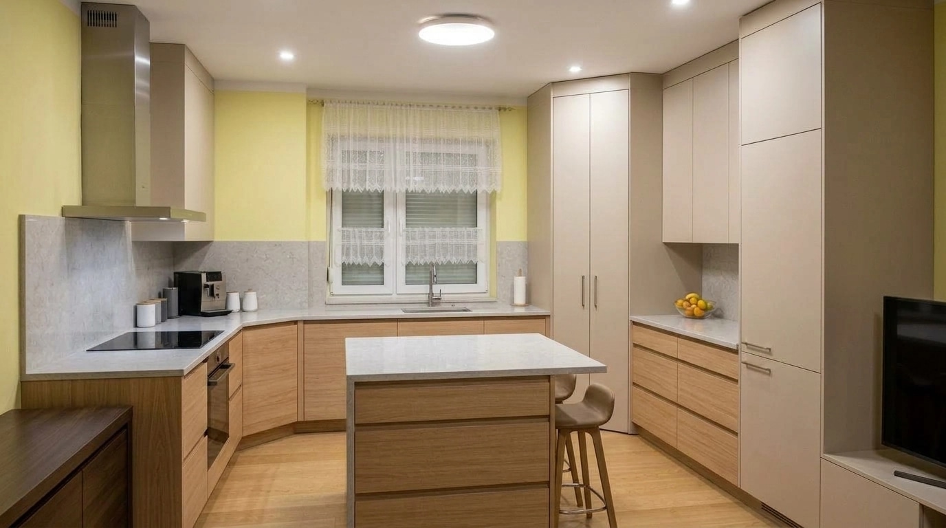 Kitchen interior in Contemporary style — photo by GenRoom AI