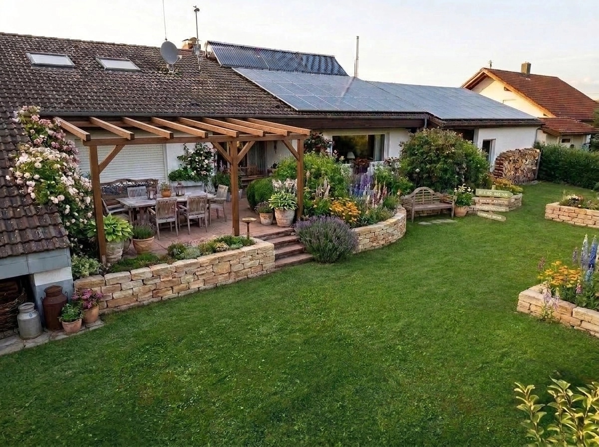 Country Rustic Garden Yard design — yard photo by GenRoom AI