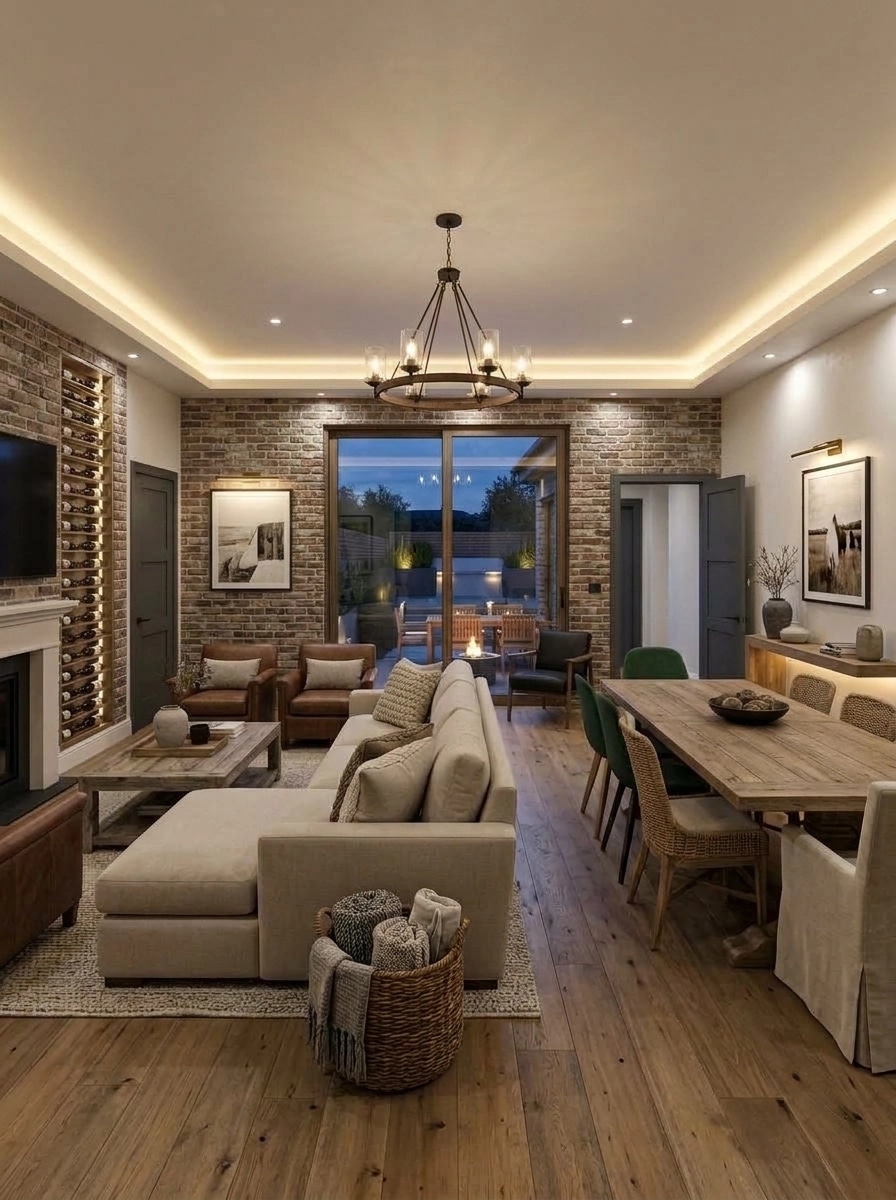 Modern Farmhouse Living Room design — interior photo by GenRoom AI