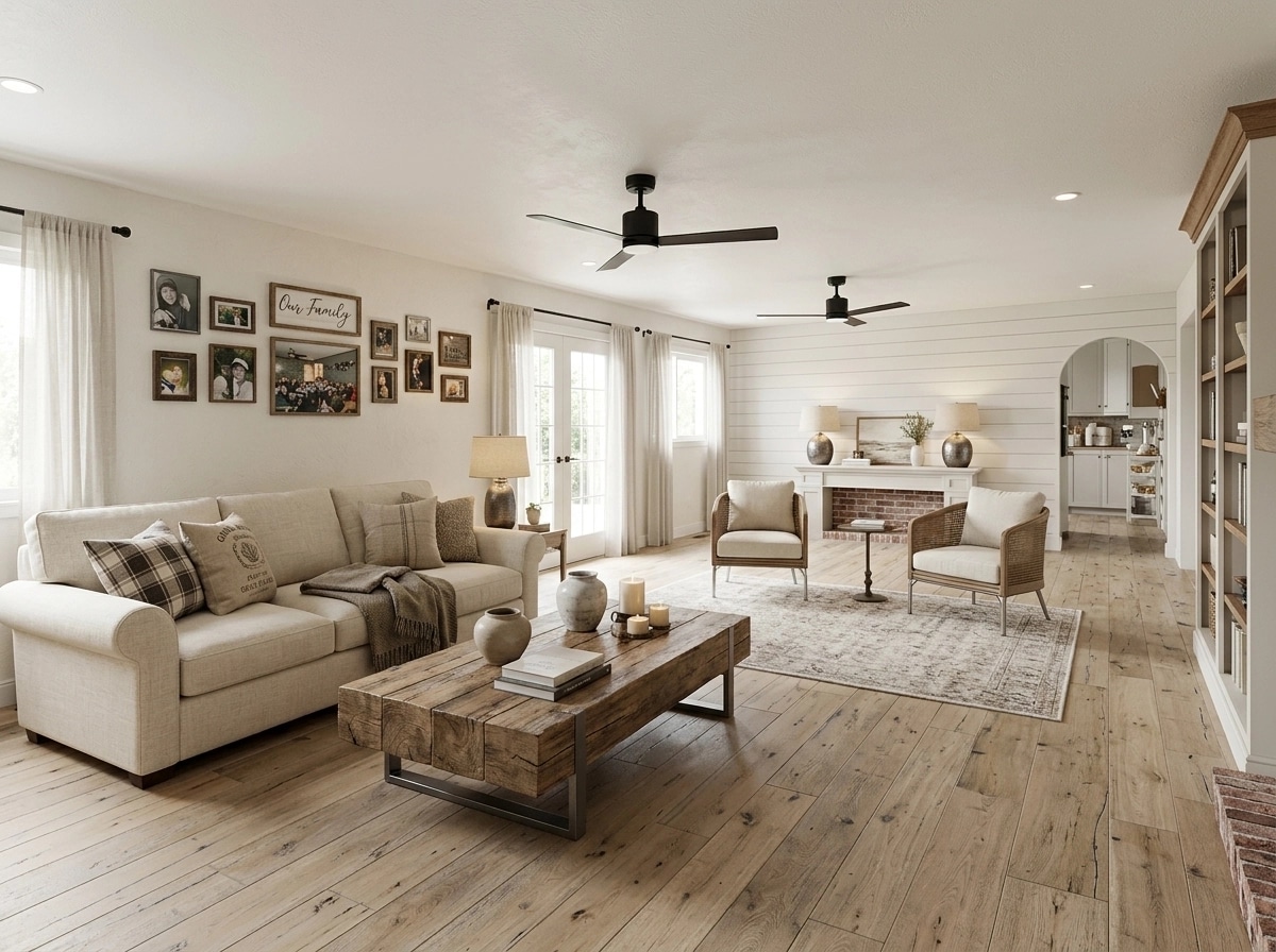 Modern Farmhouse Living Room design — interior photo by GenRoom AI
