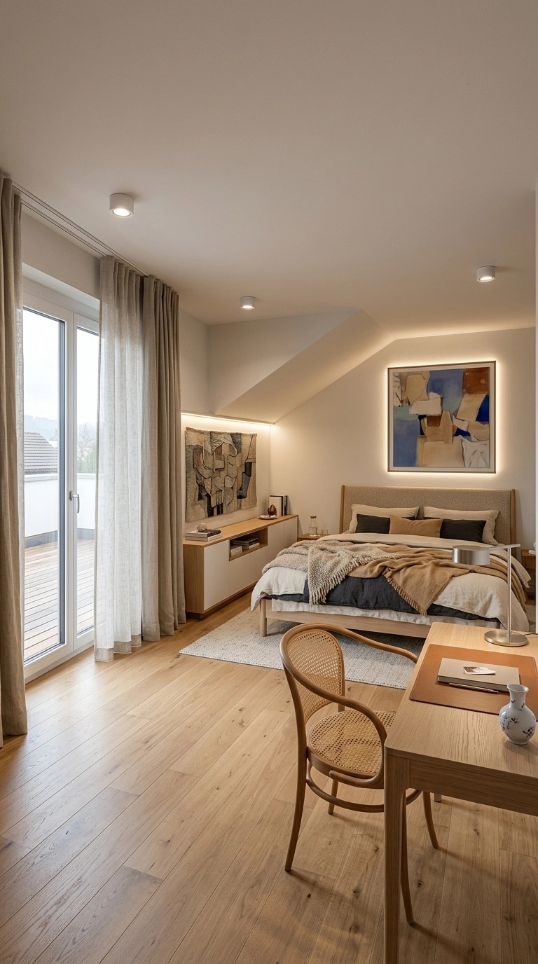 Scandinavian Bedroom design — interior photo by GenRoom AI
