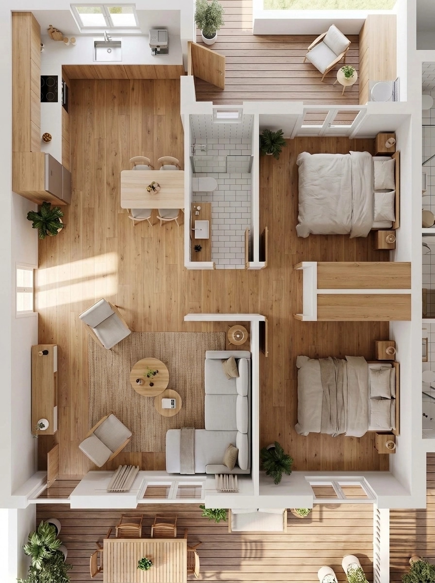 Scandinavian Living Room design — interior photo by GenRoom AI