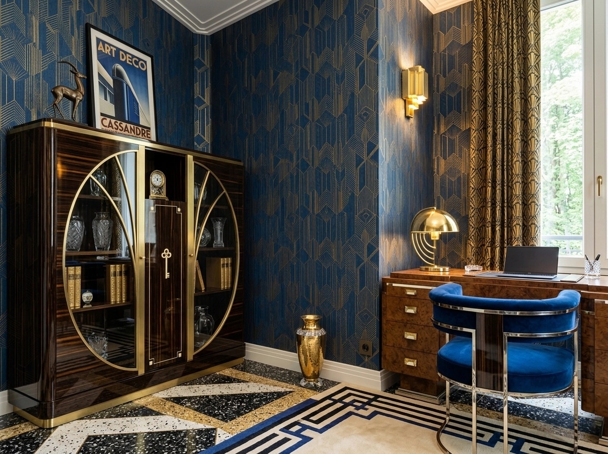 Office interior in Art Deco style — photo by GenRoom AI