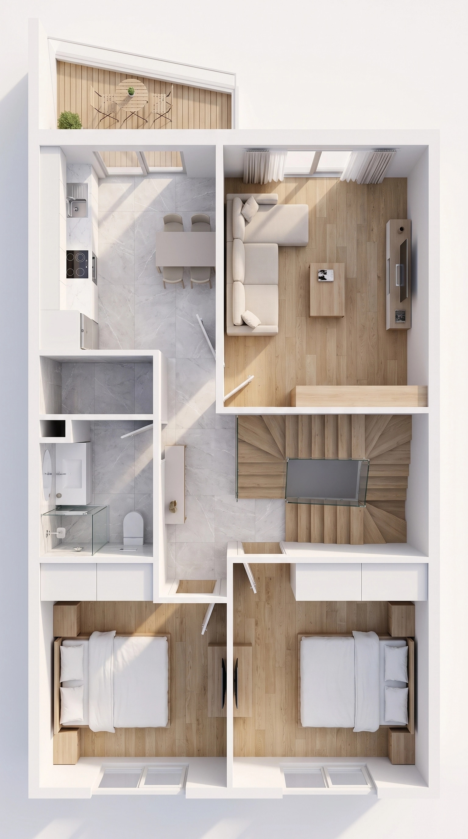 Interior design in Minimalism style — Living Room by GenRoom AI