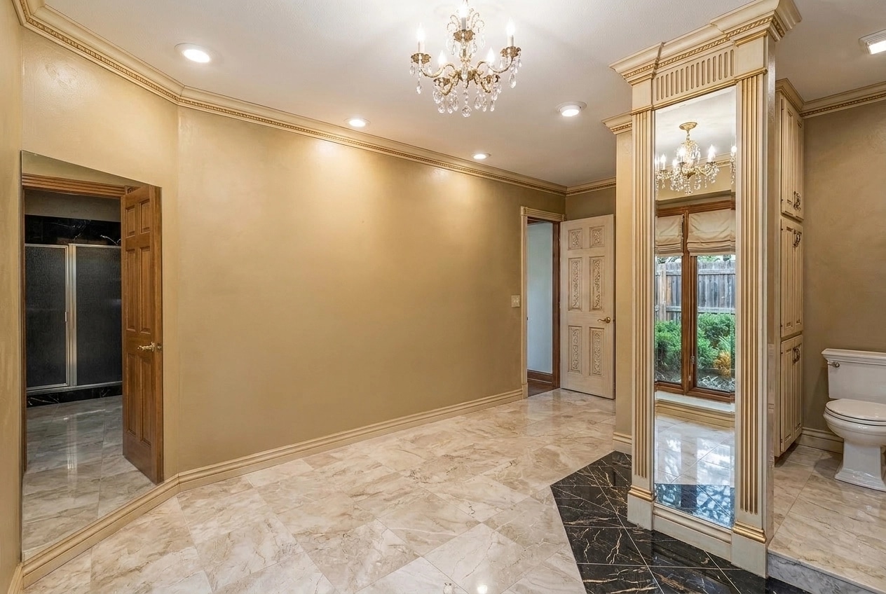Bathroom interior in Neoclassic style — photo by GenRoom AI