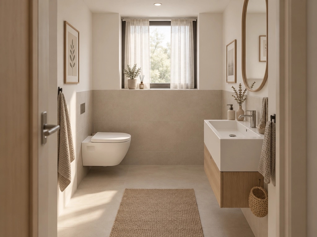 Scandinavian Bathroom design — interior photo by GenRoom AI