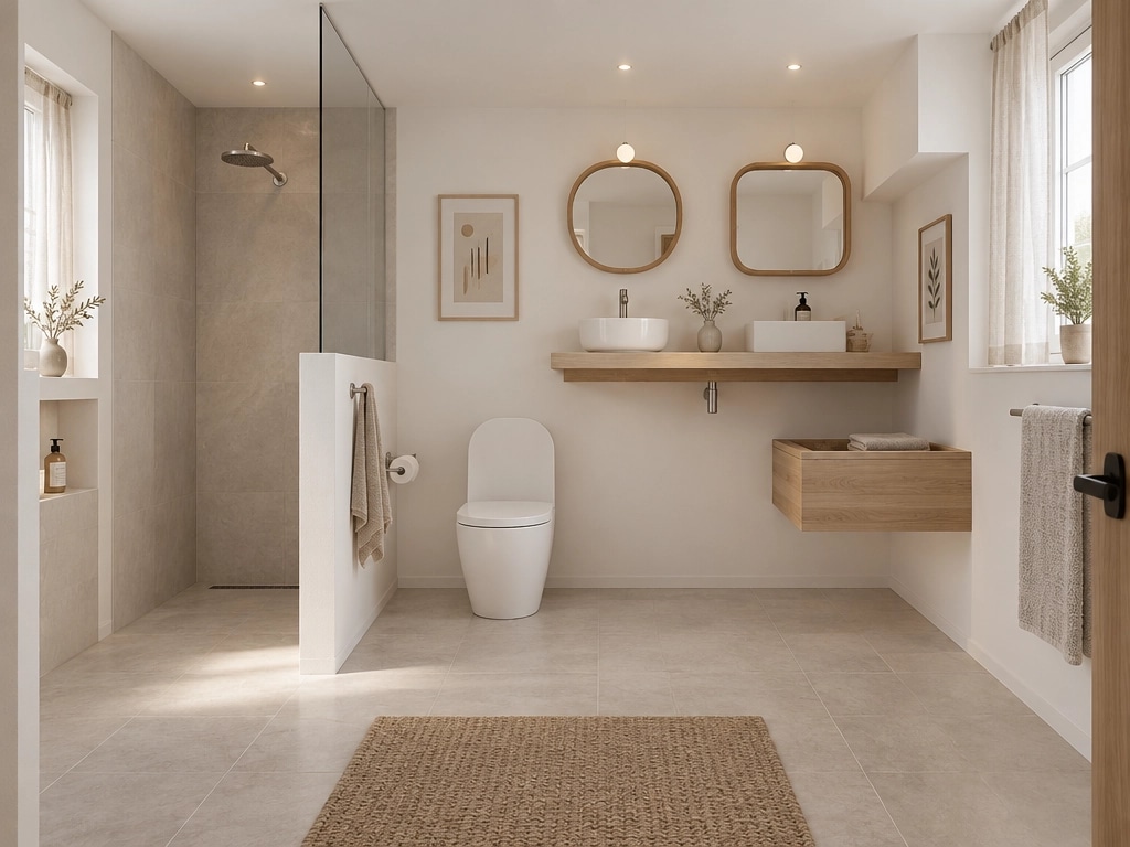 Scandinavian Bathroom design — interior photo by GenRoom AI
