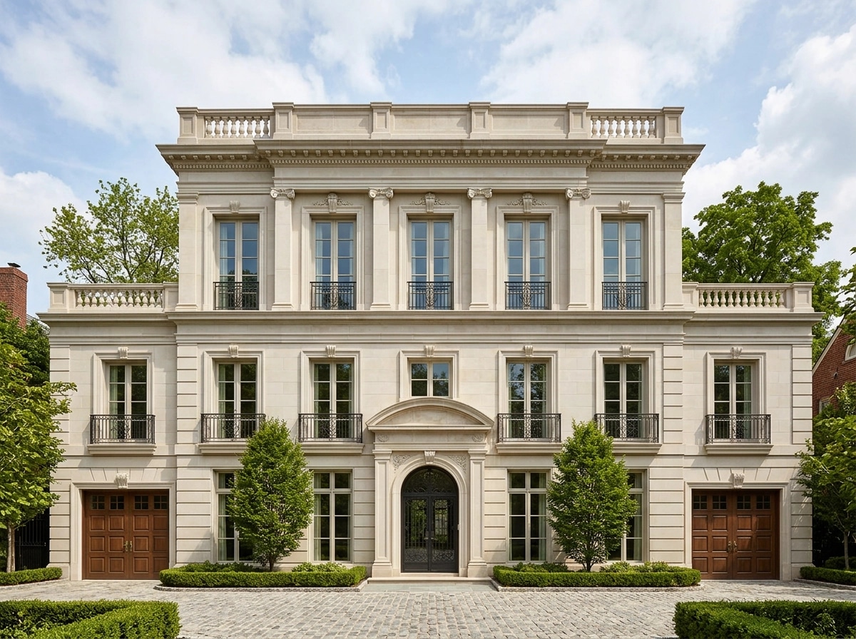 Neoclassic Facade Facade design — facade photo by GenRoom AI