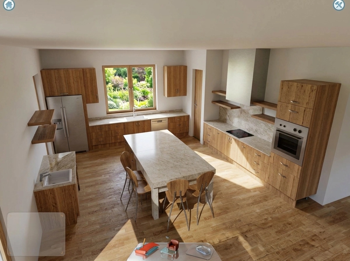 Kitchen interior in no_style style — photo by GenRoom AI