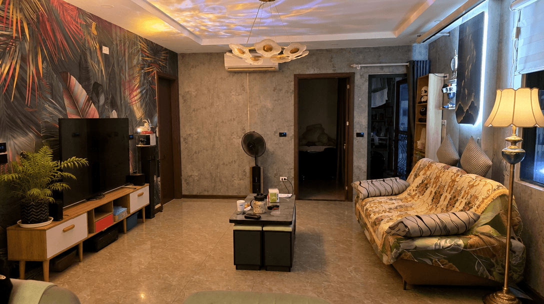 Biophilic Living Room design — interior photo by GenRoom AI