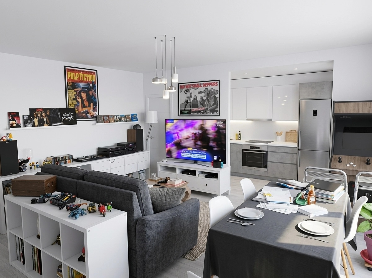Interior design in Scandinavian style — Living Room by GenRoom AI