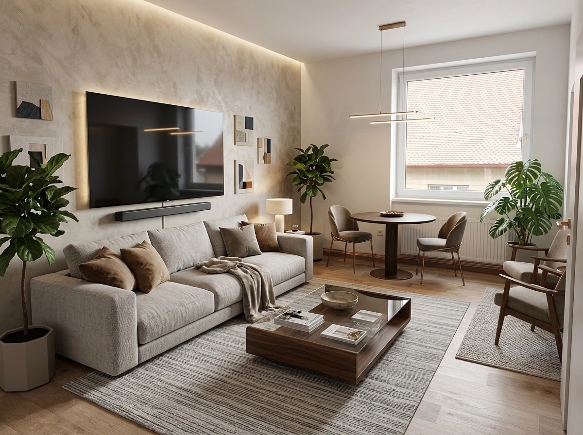 Interior design in Contemporary style — Living Room by GenRoom AI