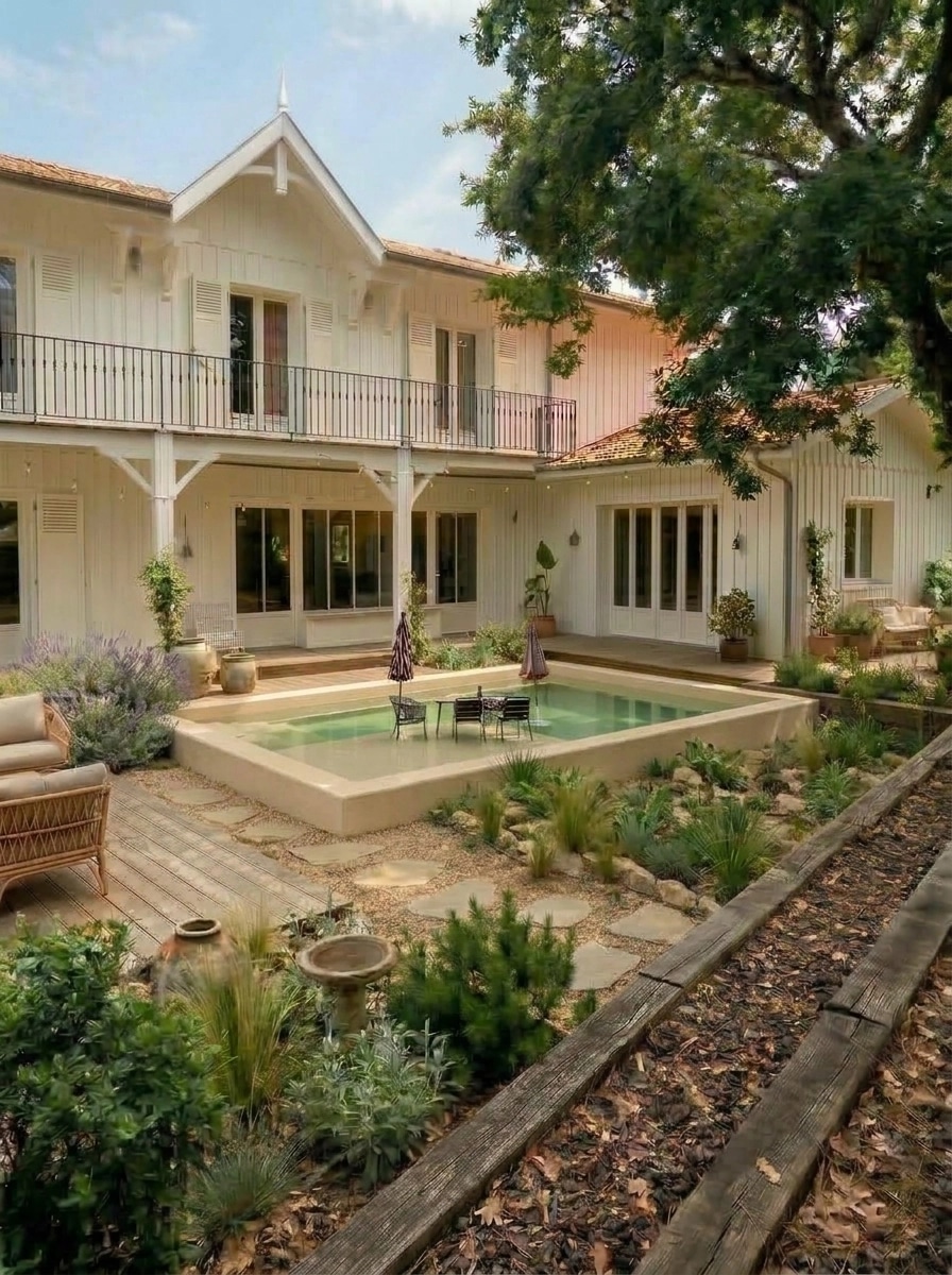 Landscape design in Eco Natural Garden style — Yard by GenRoom AI