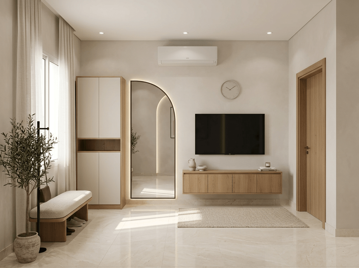Interior design in Minimalism style — Living Room by GenRoom AI