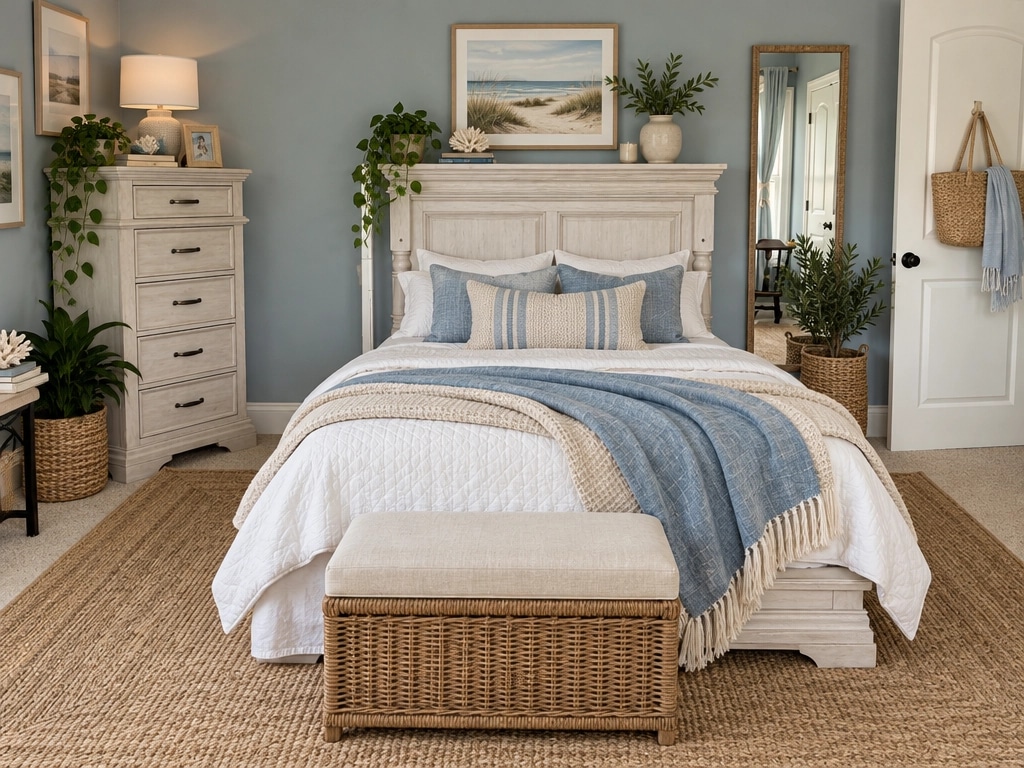 Interior design in Coastal / Hamptons style — Bedroom by GenRoom AI