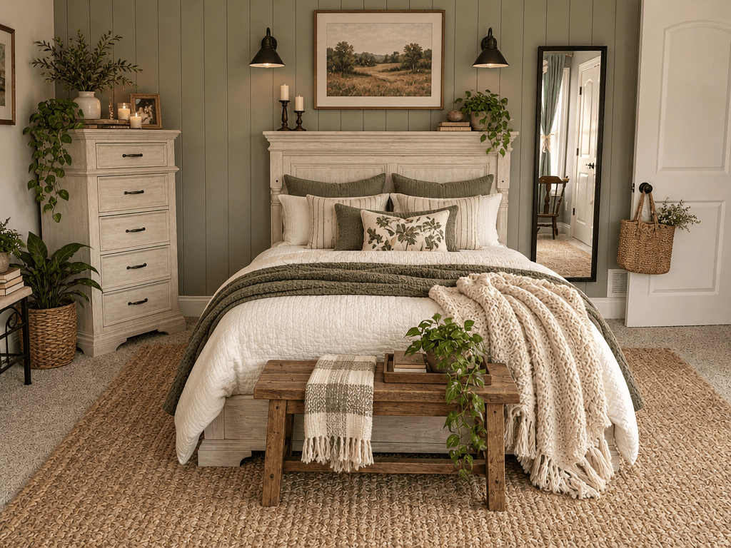 Interior design in Modern Farmhouse style — Bedroom by GenRoom AI
