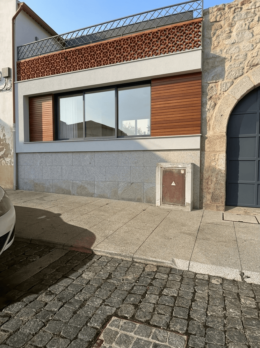 Design della facciata in stile Contemporary Facade — Facciata di GenRoom AI
