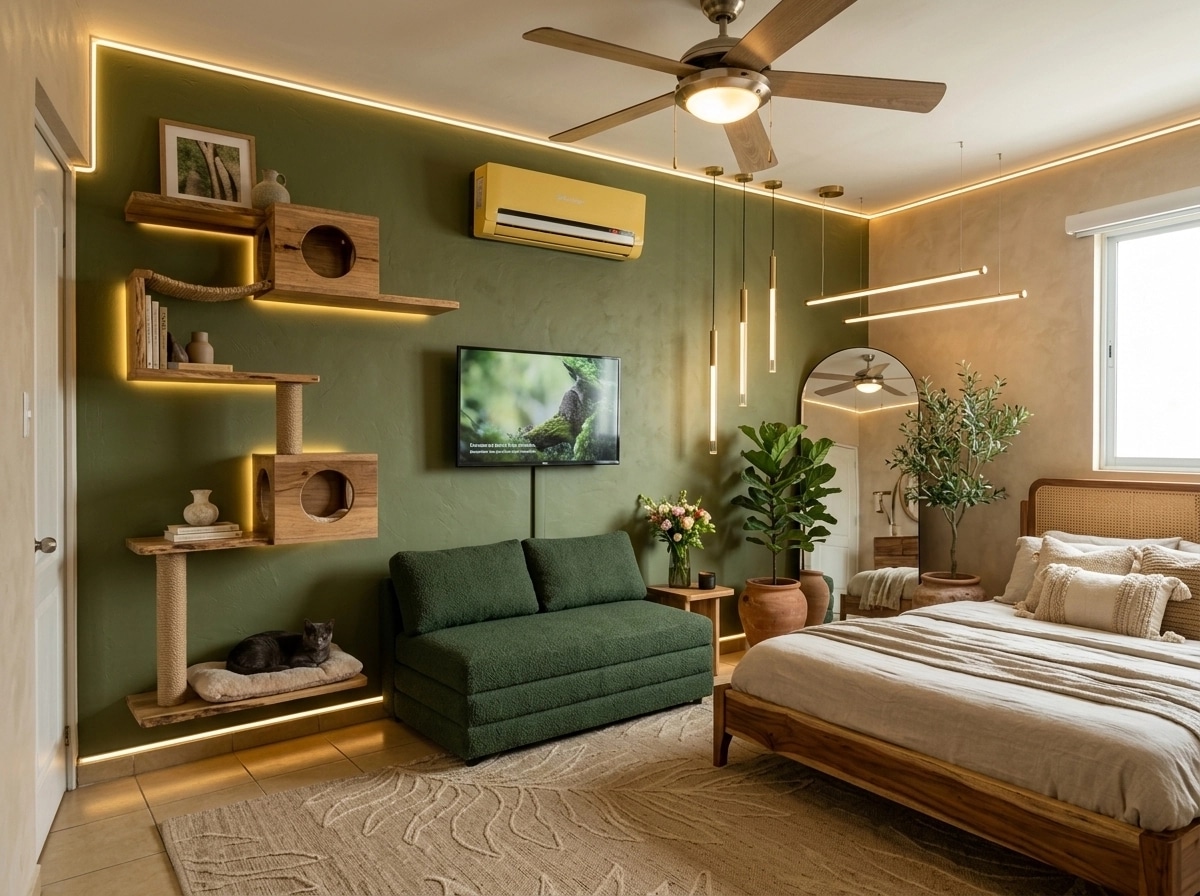 Interior design in Biophilic style — Bedroom by GenRoom AI