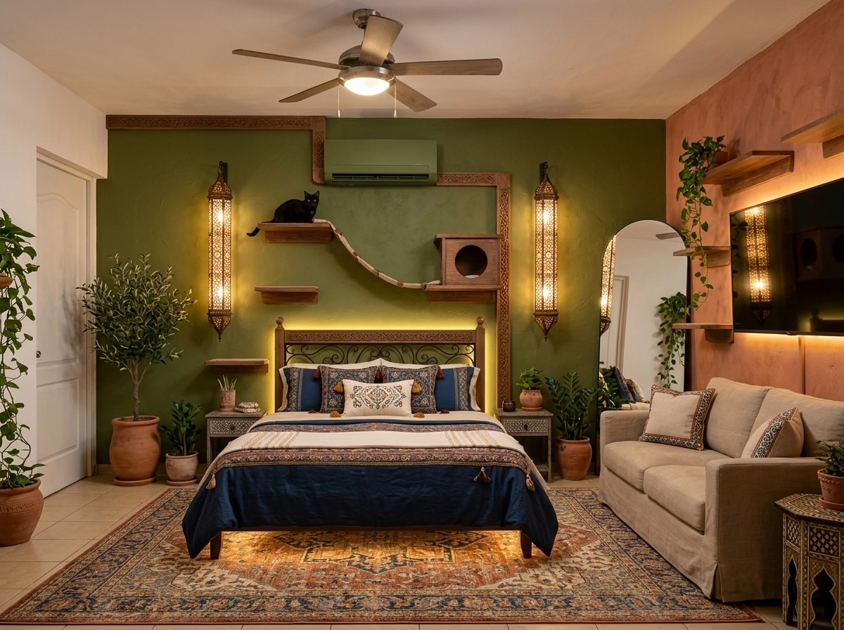 Interior design in Mediterranean style — Bedroom by GenRoom AI