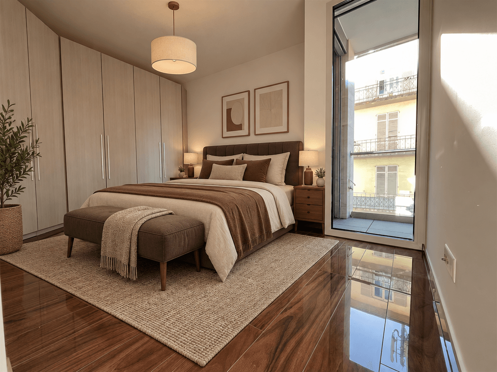 Interior design in Scandinavian style — Bedroom by GenRoom AI