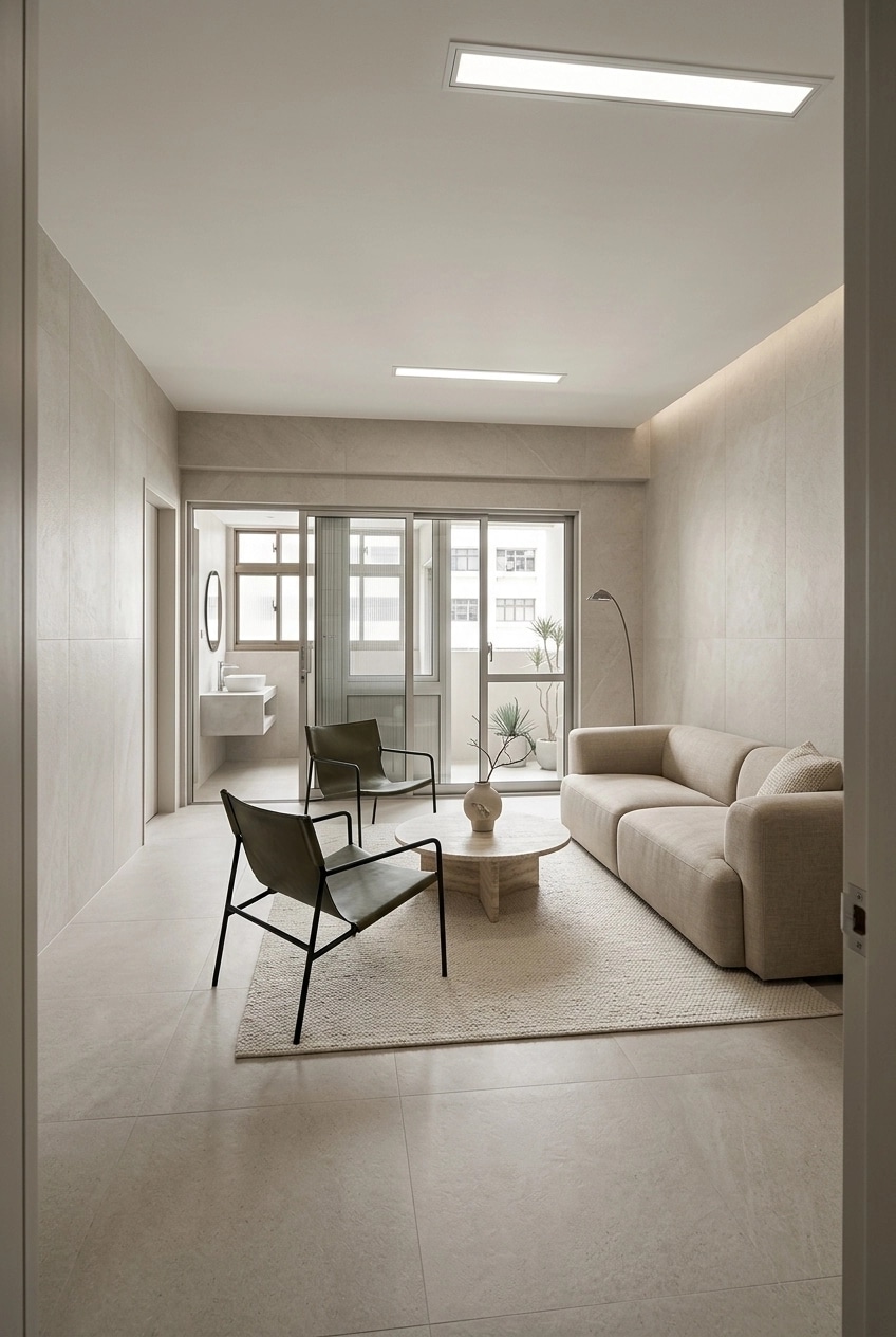 Minimalism Living Room design — interior photo by GenRoom AI