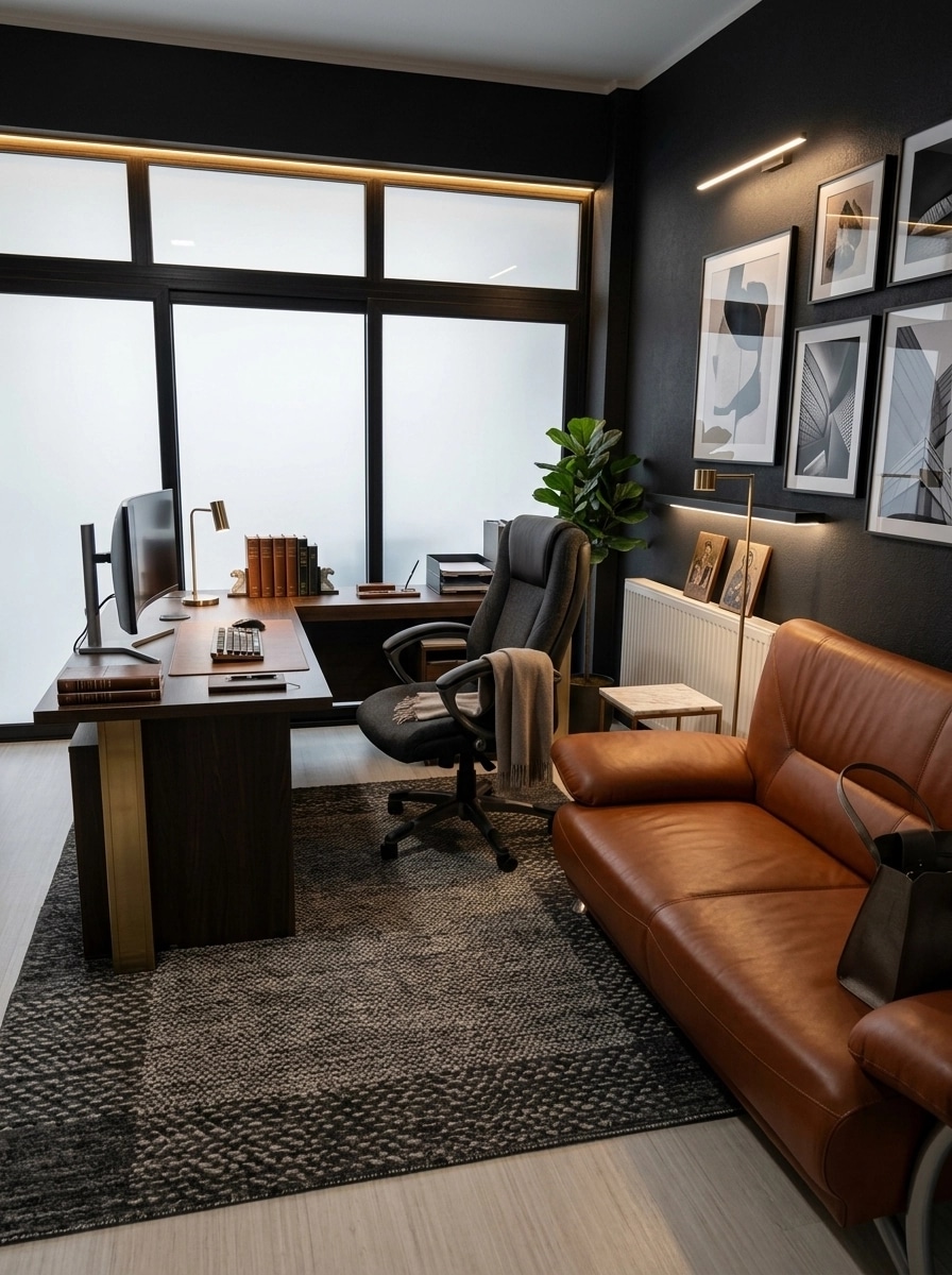 Office interior in Contemporary style — photo by GenRoom AI