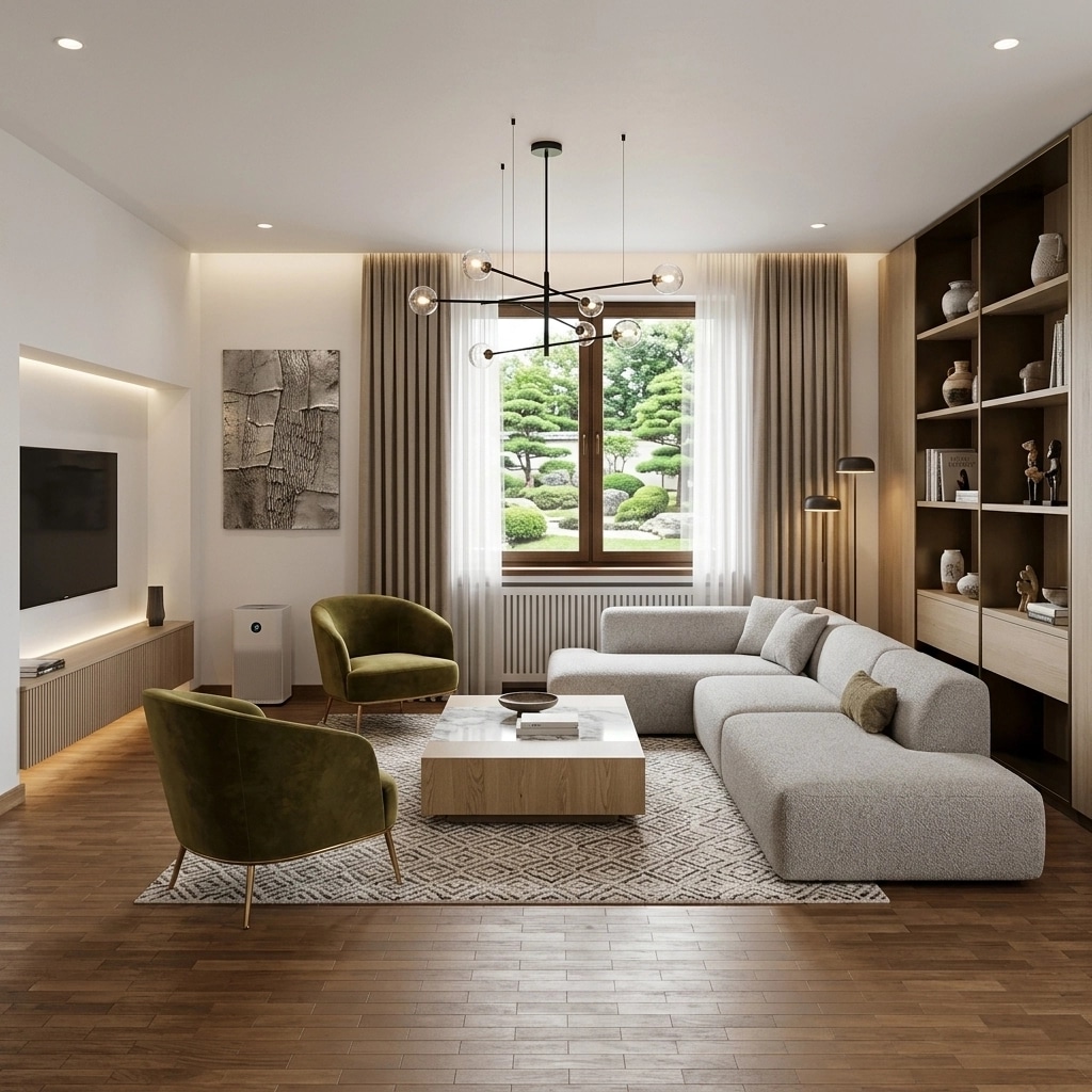 Interior design in Contemporary style — Living Room by GenRoom AI