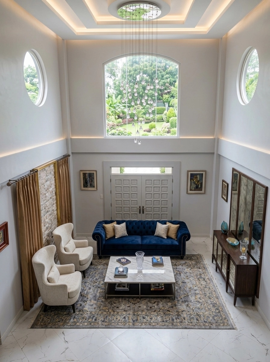 Transitional Living Room design — interior photo by GenRoom AI
