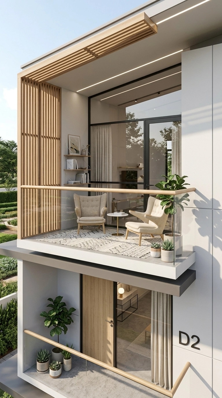 Interior design in Scandinavian style — balcony by GenRoom AI