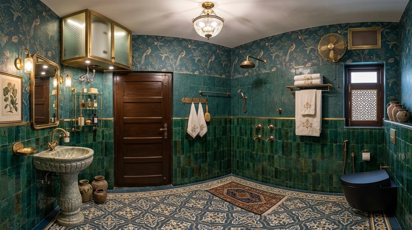 Eclectic Bano design — interior photo by GenRoom AI