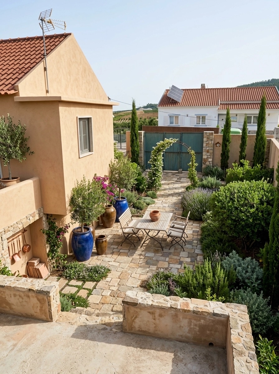 Landscape design in Mediterranean Yard style — Yard by GenRoom AI