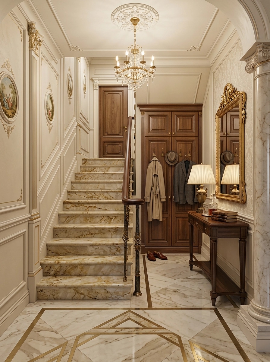 Neoclassic Hallway design — interior photo by GenRoom AI